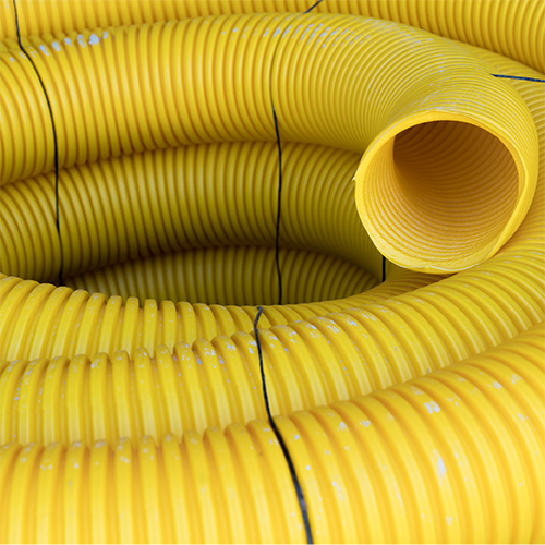 Yellow Plastic Flex Hose 6" (100' Roll) Baughman