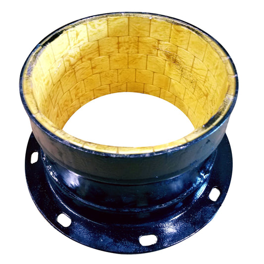 Ceramic Lined 8" Flat Flange Hose End