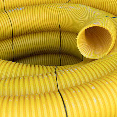 Yellow Plastic Flex Hose 4" (100' Roll) Baughman