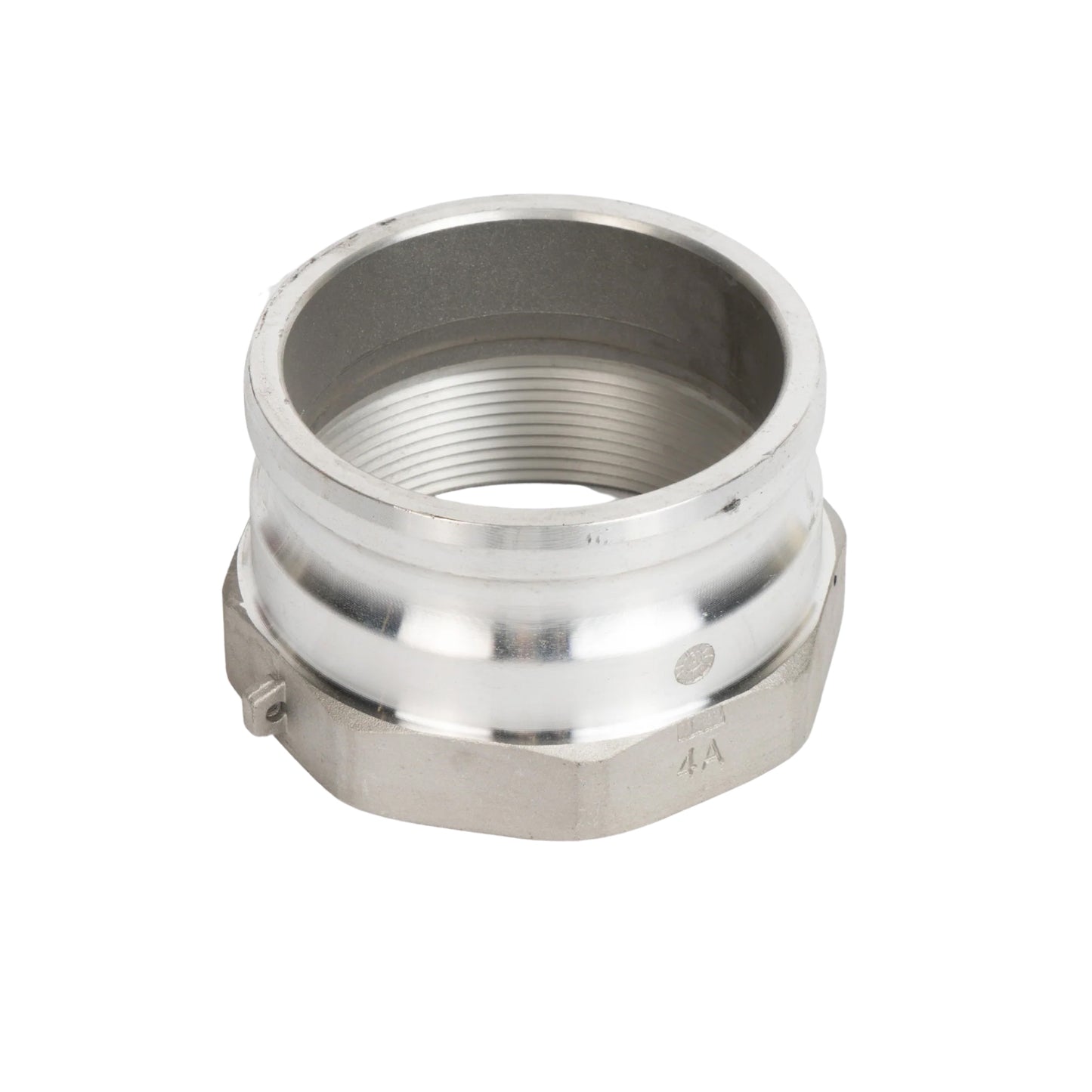 Part A 4" (Aluminum) Female Thread to Male Adapter