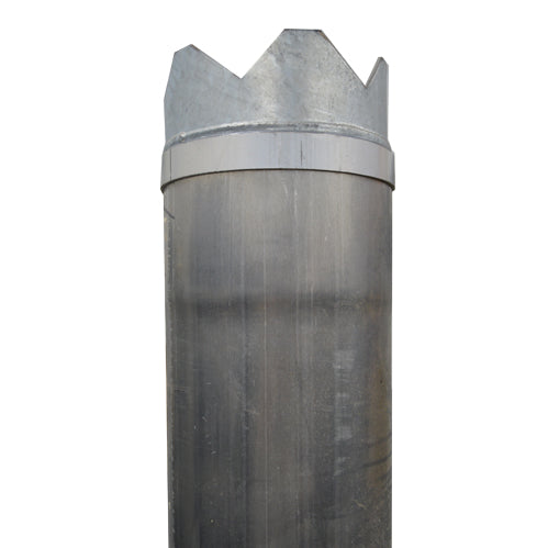 Aluminum Catch Basin Pipe 8" x 6' Crown w/Flange